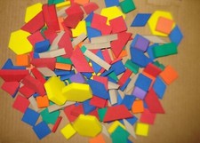 Math Manipulatives Counting Tiles  Blocks - Over 160 Foam Pieces - Many Shapes