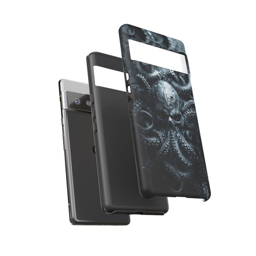 Black Ink Skull Octopus - Phone Case for iPhone, Galaxy, Pixel - 第 172/281 張圖片