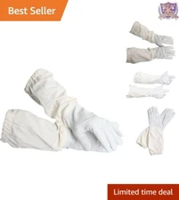 Beekeeping Gloves Leather Small Protective Gear Long Sleeves for All Beekeepers
