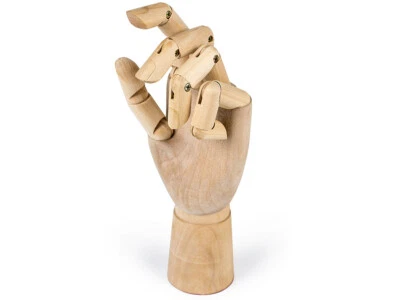 NAIL-DISCOUNT-24 HOLZ Nail ÜBUNGSHAND beweglich Trainer Nailart Modellier Hand Finger Modellage