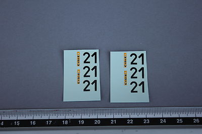 EC Miniature Vehicle 1/43 Rally Race Decal N°21 Heco Garage Diorama