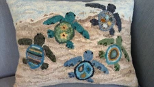 Scrappie Sea Turtles Paper Rug Hooking Pattern - Prairie Road Designs