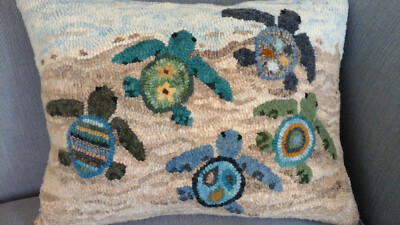 #ad Scrappie Sea Turtles Paper Rug Hooking Pattern Prairie Road Designs $12.49
