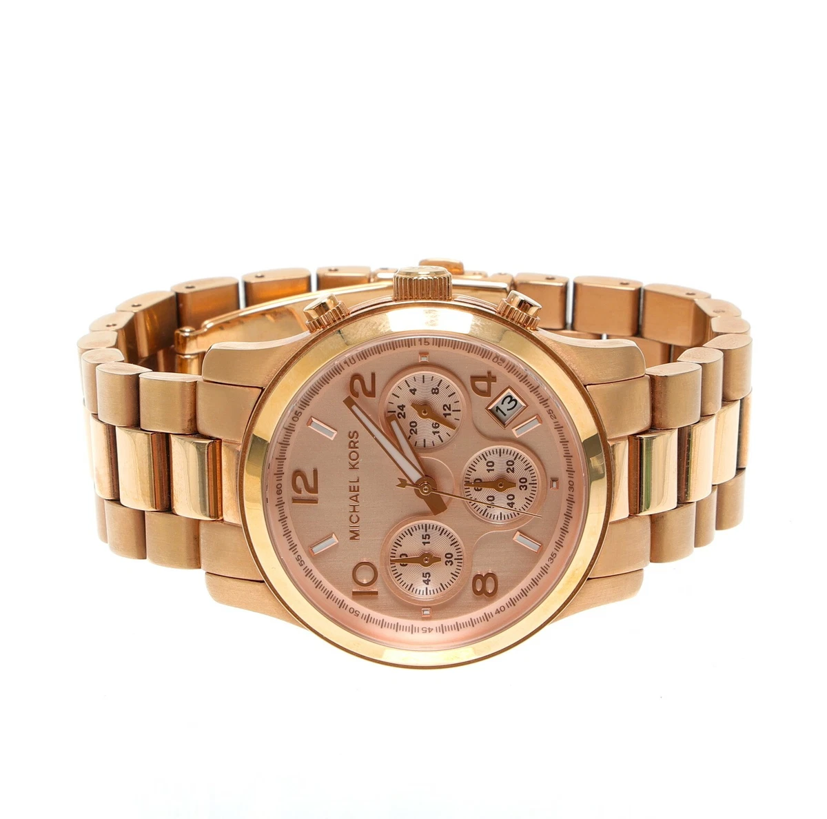 Michael Kors Women's Runway Rose-Goldtone Chronograph Watch Rose Gold