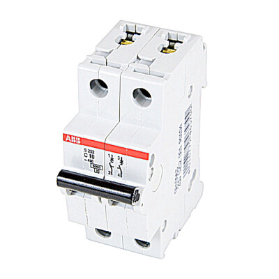 S202-C10, ABB, Miniature Circuit Breaker - 2P - C - 10 A