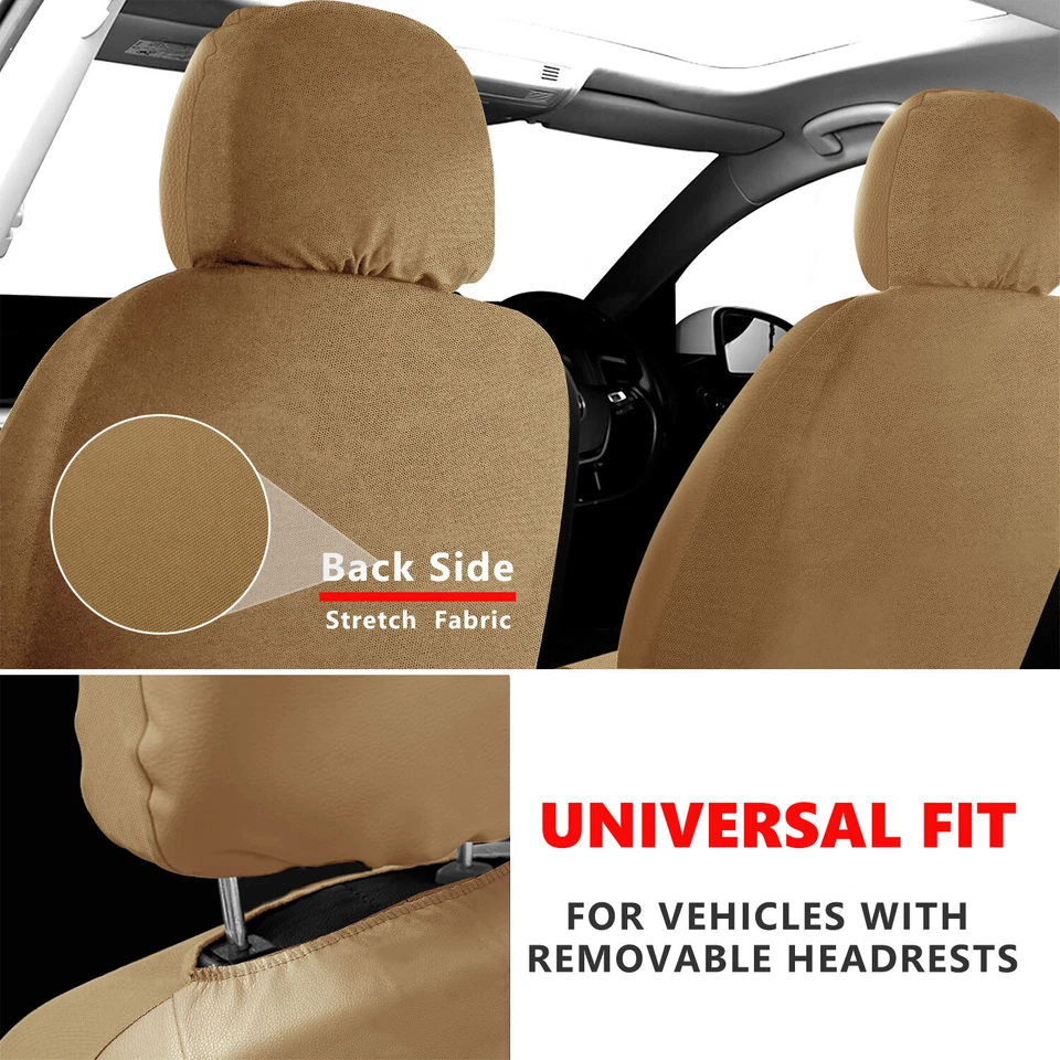 For Acura Legend MDX RDX TL TLX TSX RLX Leather Car 5 Seat Covers Full Set Beige - Изображение 4 из 4