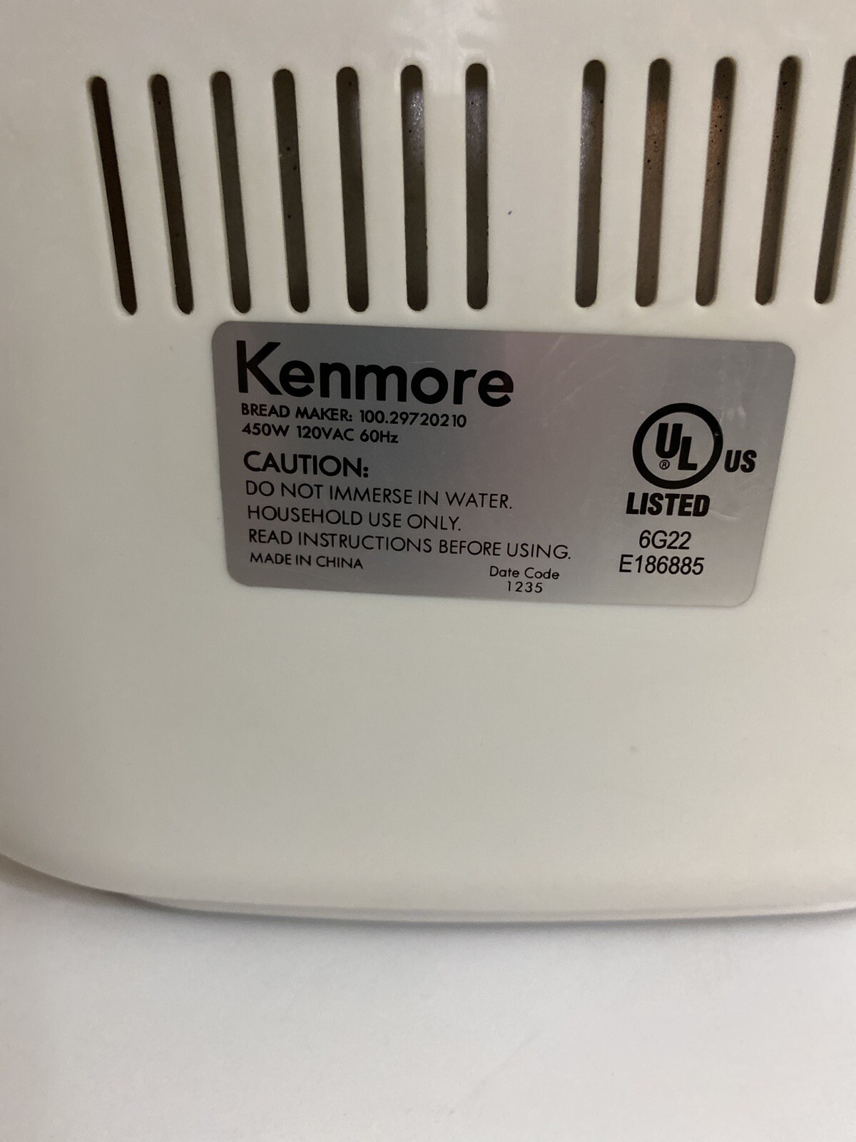 kenmore 29720 bread maker