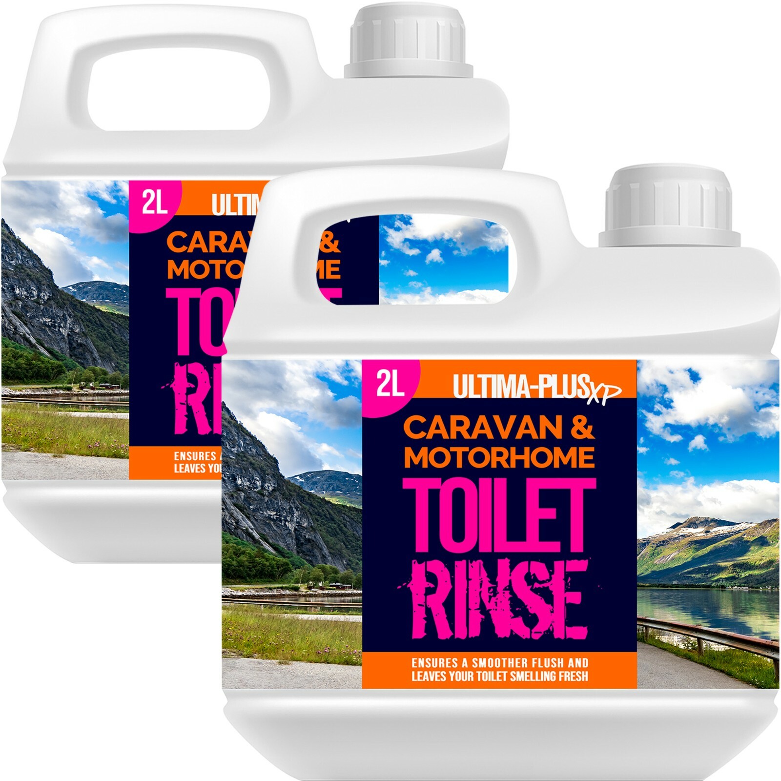 Ultima Plus Chemical Toilet Cleaner Fluid Pink Caravan Boat Motorhome 2 x 2L