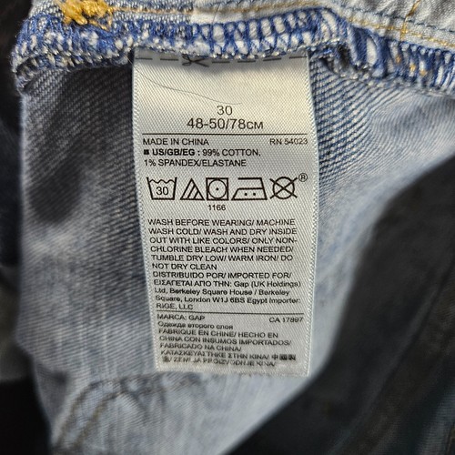 GAP 1969 Best Girlfriend Jeans Womens Size 30 Blue Denim Distressed Stretch Crop - Picture 12 of 13