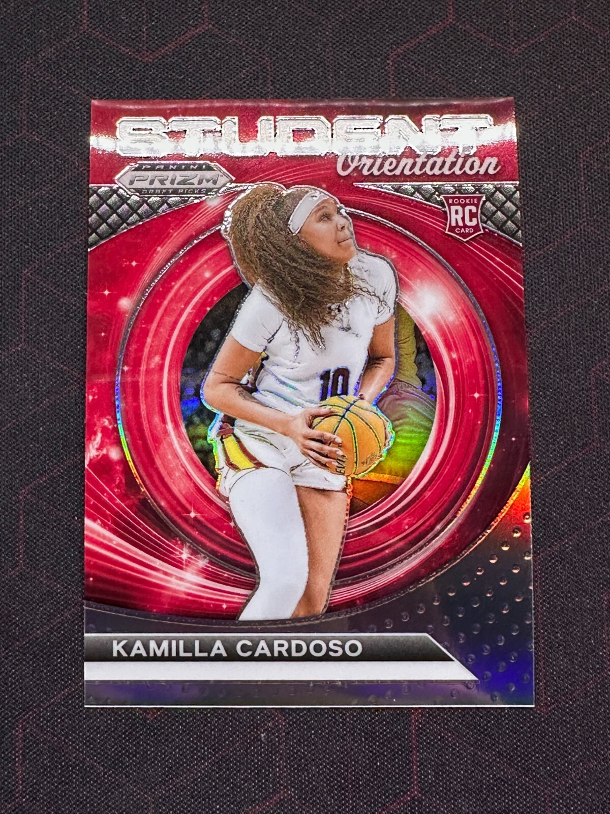 KAMILLA CARDOSO 2024 Panini Prizm Draft Picks Student Orientation Silver Rookie