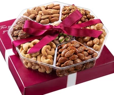 Holiday Christmas Nuts Gift Basket - Extra Large Assortment of Sweet & Roaste...