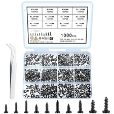 1000 Pcs Small Pan Head Screws Assortment Kit, Micro Tiny Electronic Self-Tappin