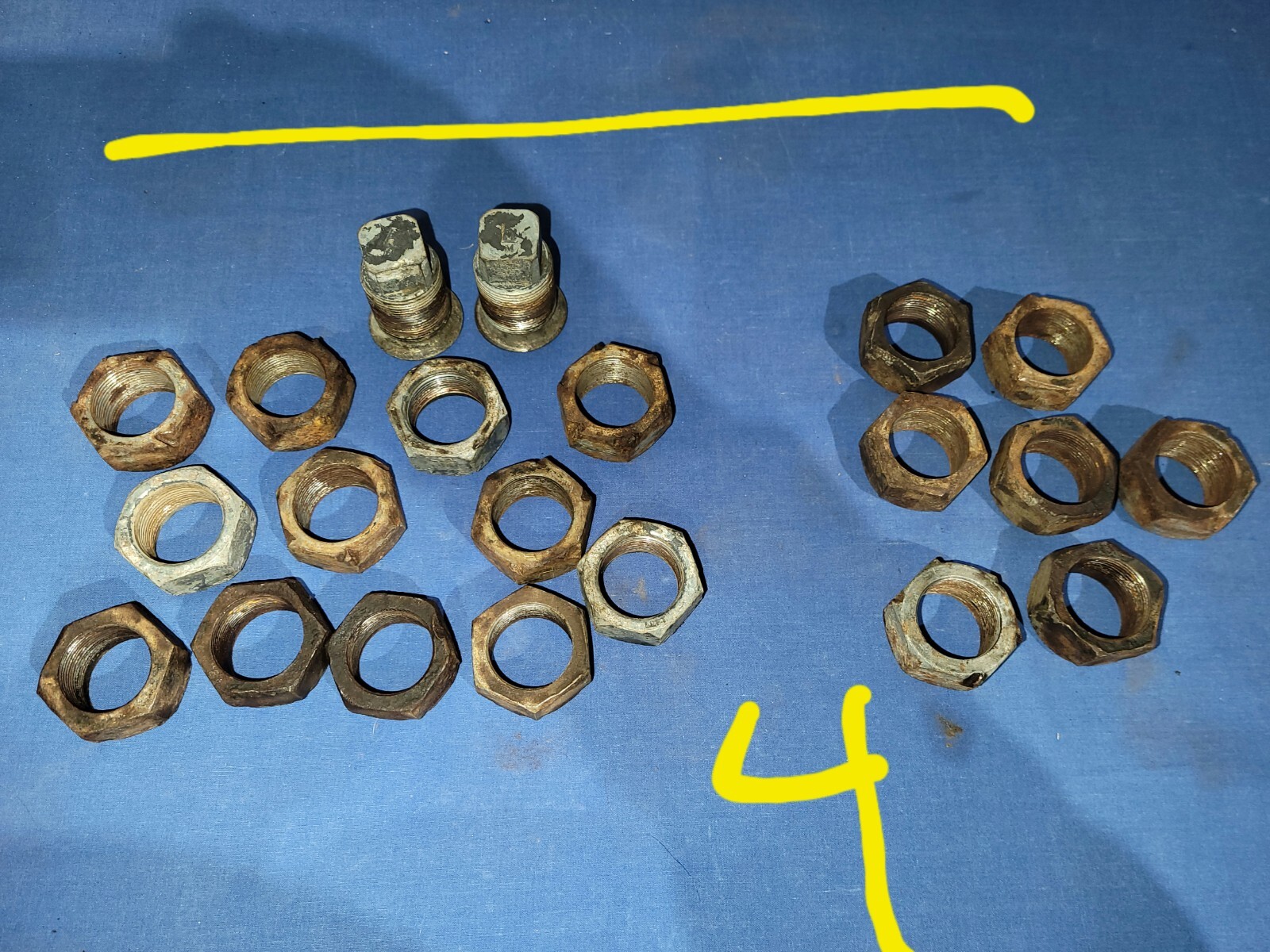 Model Ford AA Truck Wheel Nuts Rear Inner And Outer Right And Left Hand