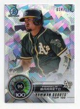 2018 Bowman Chrome Scouts Top 100 Atomic Refractor BTP96 Franklin Barreto 24/150