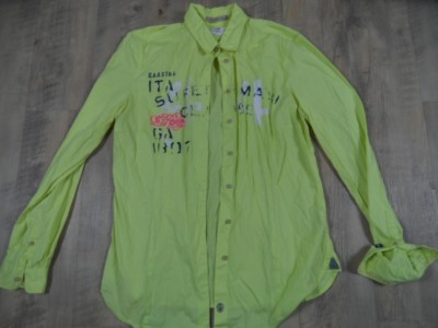 GAASTRA schöne Bluse m. Druck und Stickereien gelb Gr. L TOP DH218