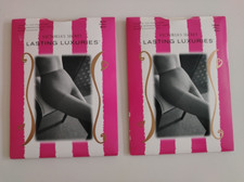 2 Victoria's Secret Lasting Luxuries Sheer to waist Pantyhose Buff/Cream Small