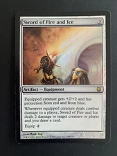 MTG - Sword of Fire and Ice - Darksteel Foil Artifact EDH Commander