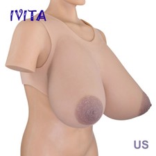 19XL Oval Nipple Silicone Breast Forms Drag Queen 12KG Large Vest Boobs Enhancer