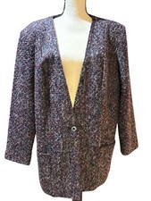 W.L.B.W. Vintage Tweed Wool Mohair Blazer Jacket Career Office Sz 20 USA