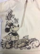 Disney Disneyland Mickey Mouse Cream Sweatshirt Size Youth S/M Hoodie