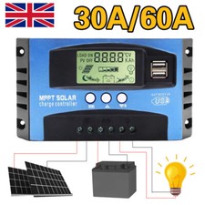 MPPT PWM 30/60/100A  Solar Panel Regulator Battery Charge Controller 12V/24V LCD