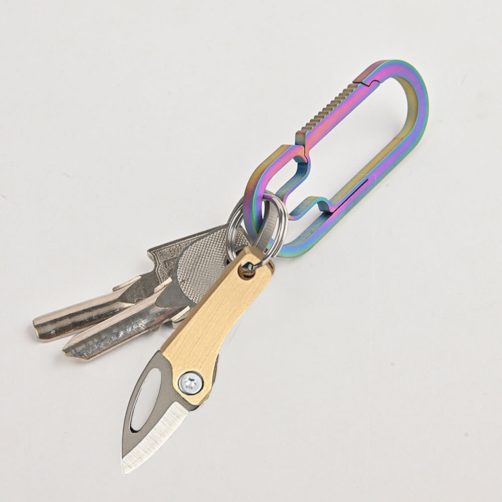 Mini Brass Folding Utility Knife Package Cutter Survival Knife