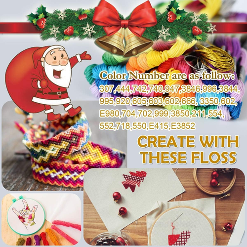 Embroidery Floss 54 Skeins Crossstitch Thread - Bracelets String - 50Pcs Embroid - Picture 4 of 9