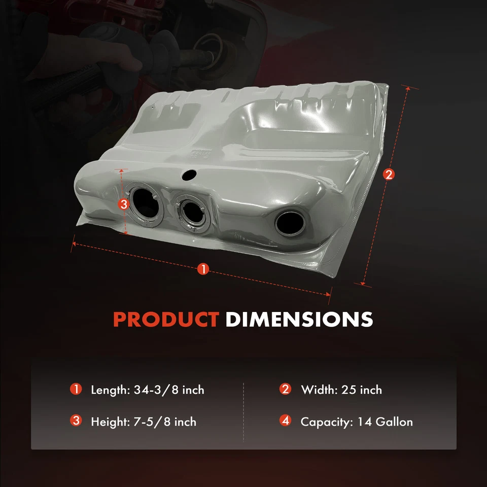 Tanque de combustible de 14 galones para Dodge Lancer 1985-1987 Shadow 1987 Chrysler Laser 1984-1986 Foto 4 de 4