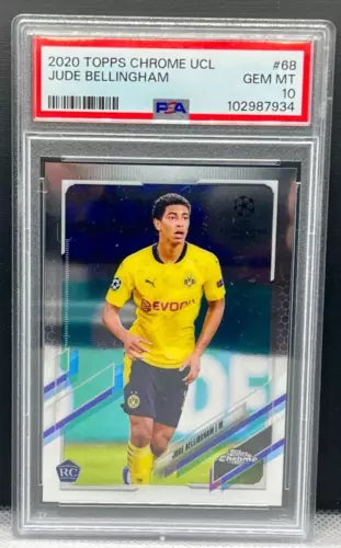 JUDE BELLINGHAM 2020 Topps Chrome UCL #68 PSA 10 Rookie RC BORUSSIA DORTMUND