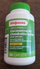 Walgreens Triple Strength Glucosamine HSI Chondroitin Sulfate 60 caps 05/2026
