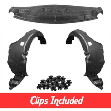 Front Fender Liner & Engine Under Cover Set w/ Clips For 2011-2013 Sonata