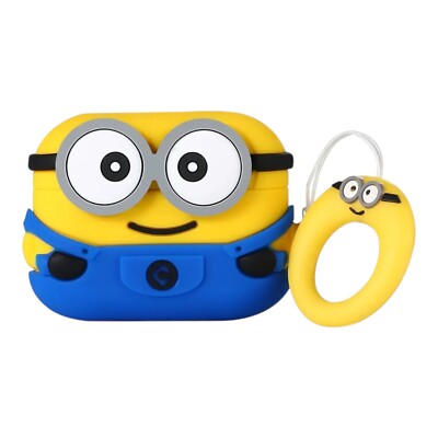 Silicone | 3D Funny Cartoon with Keychain | AirPods Pro