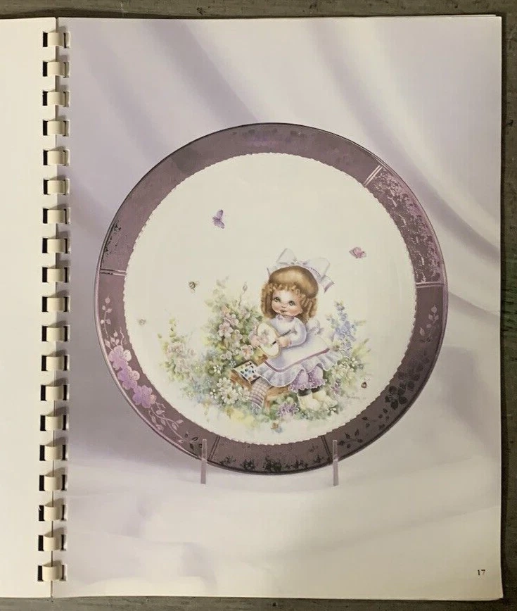 China Painting Book Straight from the Heart Cimino Shryock Roses Kids 1989 VTG - Image 4 of 4