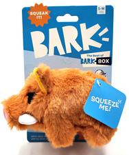 BarkBox Beau The Boar Squeaky Crinkly Plush Tug Shake Dog Toy 6.5x4"
