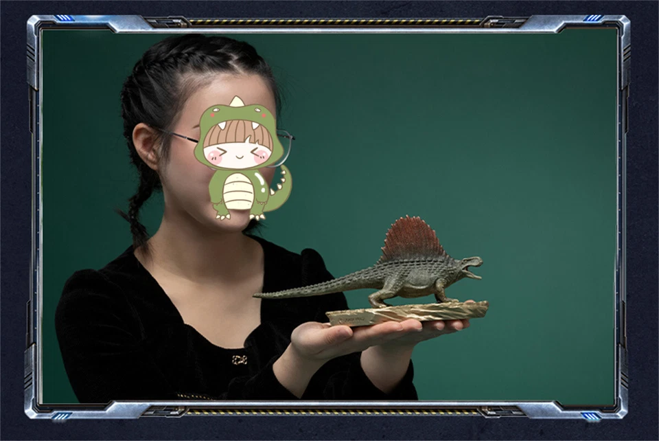 TONGSHIFU 1:20 Dimetrodon Model Pelycosauria Brass Dinosaur Statue GK Desk Decor - Image 4 of 4