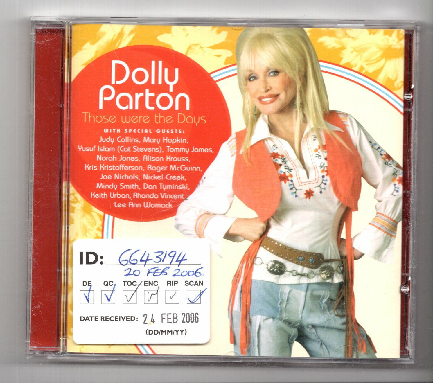 (KE420) Dolly Parton, Those Were The Days - 2005 CD
