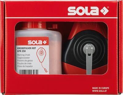 SOLA Schlagschnur Schlagschnurgerät CLP30 mit Getriebe und Kreide rot 30 mtr.