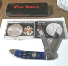 2002 & 2014 American Silver Eagles 1 - Troy oz .999 Fine Silver ea, Free Knife