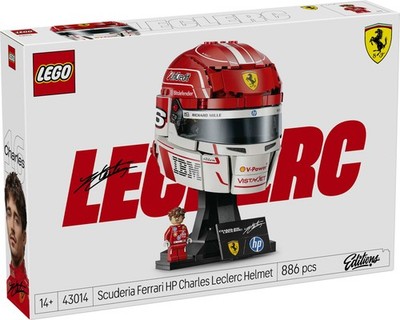 LEGO  Edition Formula 1 Scuderia Ferrari HP Charles Leclerc Helm 886 Teile 43014