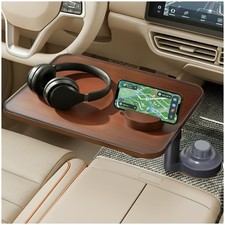 Car Tray Table Car Laptop Desk, Height-Adjustable 360 Rotating Wood Car La...