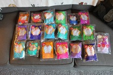 2000 McDonalds Ty Teenie Beanie Babies Complete Set 1-18 w/Crew Bear Millennium