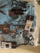 NWT Psycho Tuna Classic Swim Trunks Board Pool Shorts Mens Blue S
