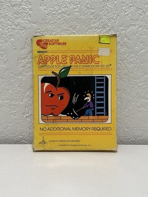 Creative Software Apple Panic Game Cartridge in box for Commodore VIC-20 