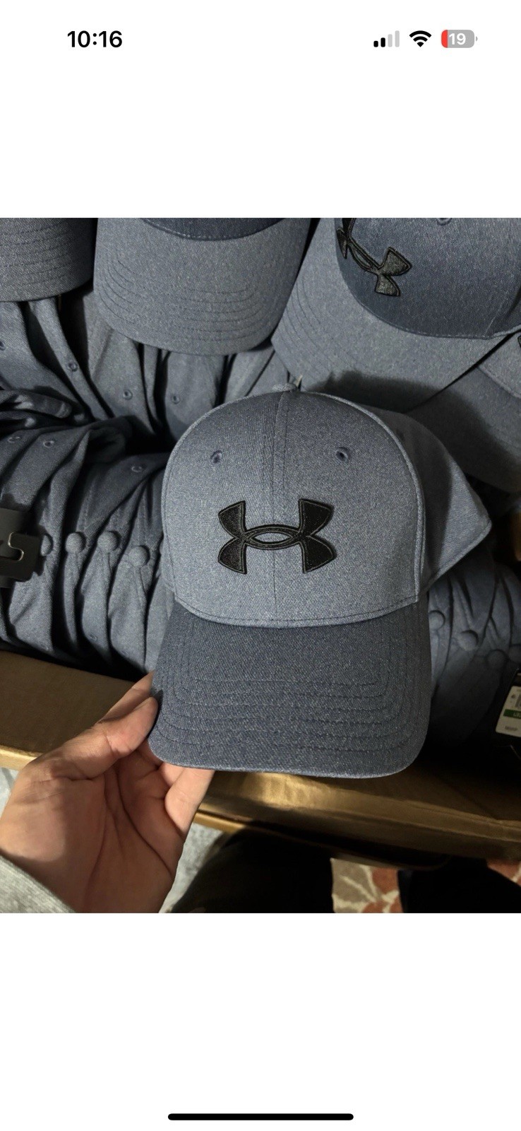 Under Armour Men’s Blitzing Cap L/XL Midnight Navy / Black Stretch-Fit $28 Msrp