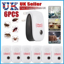 6Pcs Ultrasonic Pest Repeller Plug in Pest Repellent Indoor for Flea Insects