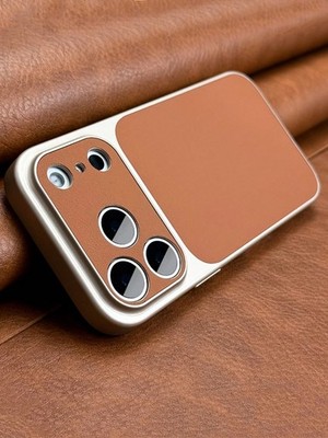 Brown Minimalist Matte Case With Integrated Lens Protection For iPhone 13 To 17