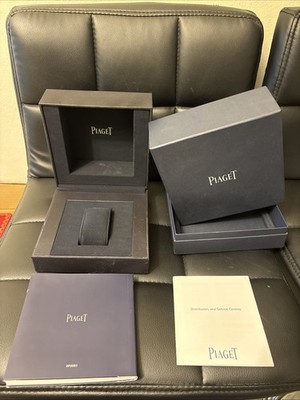 Authentic PIAGET Box Case, Black  Inner Outer Black, Books Full Set.