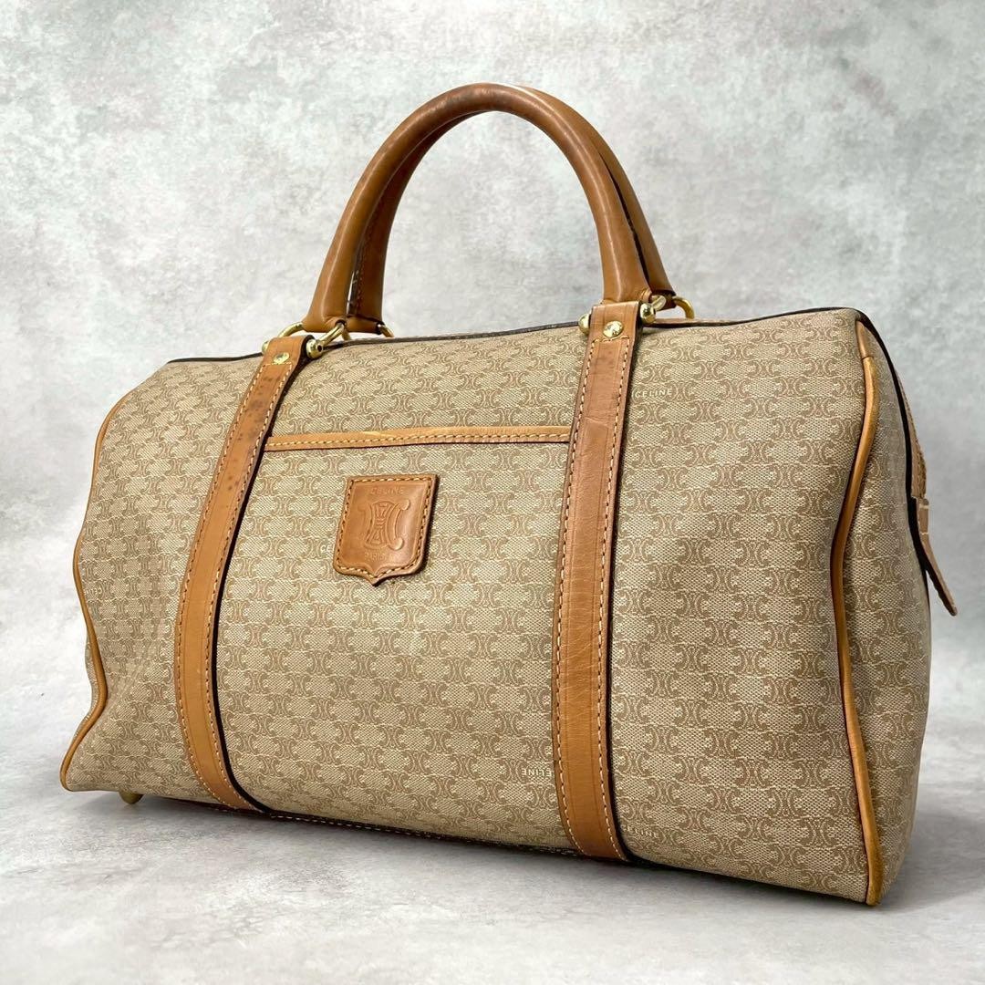 Celine Macadam Handle Bag PVC Beige Authentic G0702168
