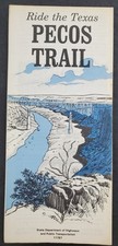 1967 Texas Pecos Trail Driving Towns Odessa Iraan Rankin Vintage Travel Brochure