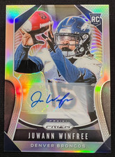 JUWANN WINFREE 2019 Panini Prizm Silver Prizm #387 Rookie Card RC AUTO